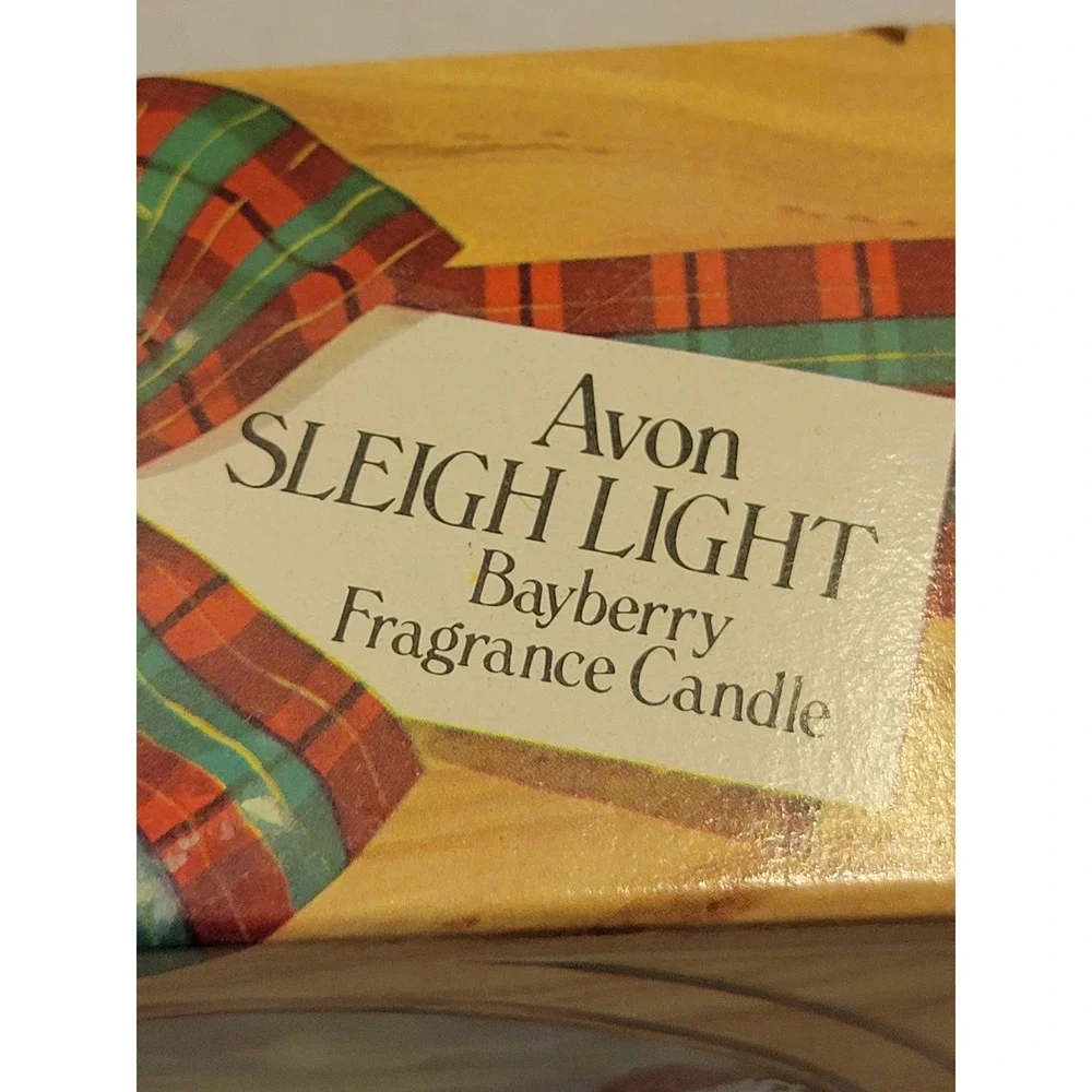 VTG Avon Sleigh Bayberry Candle 1970s Collectible Wax Christmas Display w/ Box